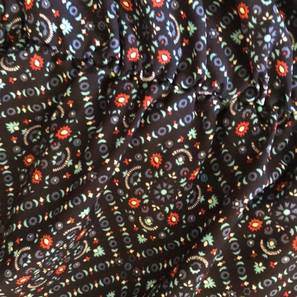 Blue floral print dress w/ cutout neckline - Picture 3 of 4